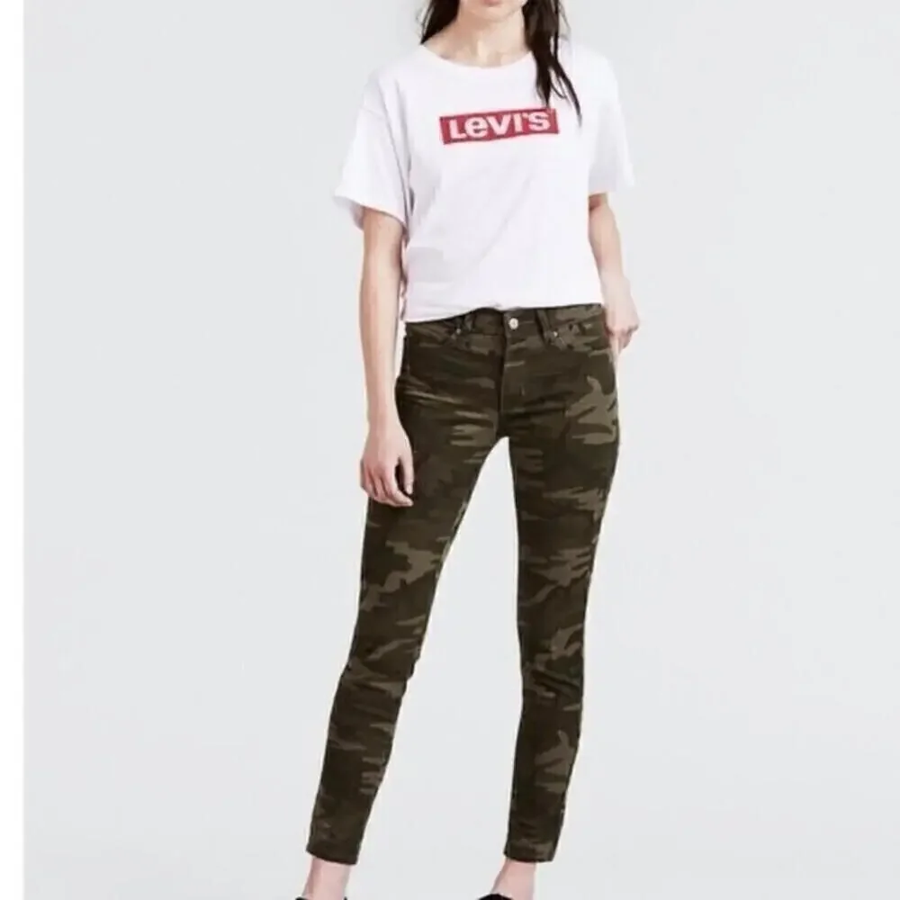 New LEVI'S Women's 711 Skinny Ankle, pants Jeans camo size 00, waist 24